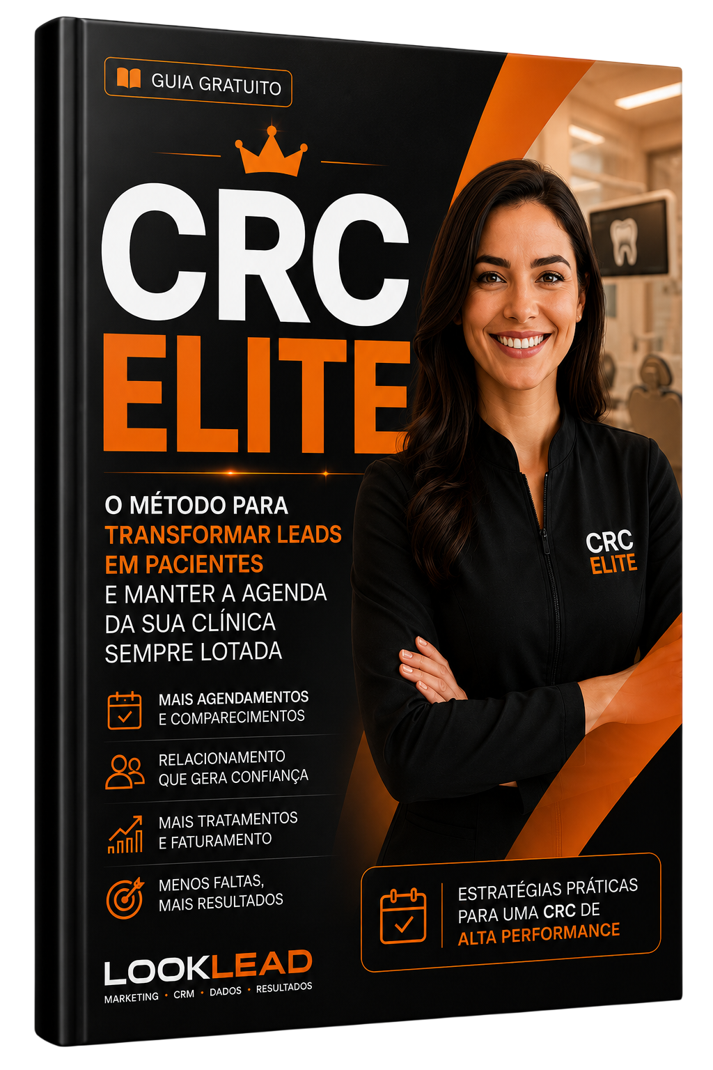Capa do e-book CRC Elite — o método para transformar leads em pacientes